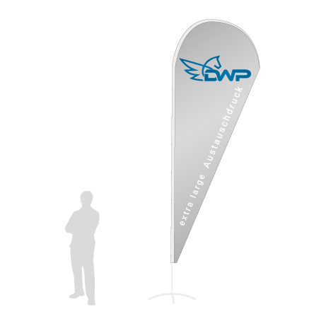 Beachflag Drop Austauschdruck | Extra Large (460 cm) | einseitig bedruckt